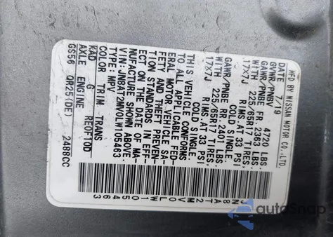 2020 Nissan Rogue Sv Intelligent Awd from USA, damaged, VIN JN8AT2MV0LW105463